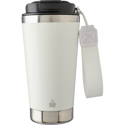 Thermo mug with carrying strap